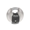 Master Lock Magnum Heavy-Duty Stainless-Steel Discus Padlock with Keys, Keyed
