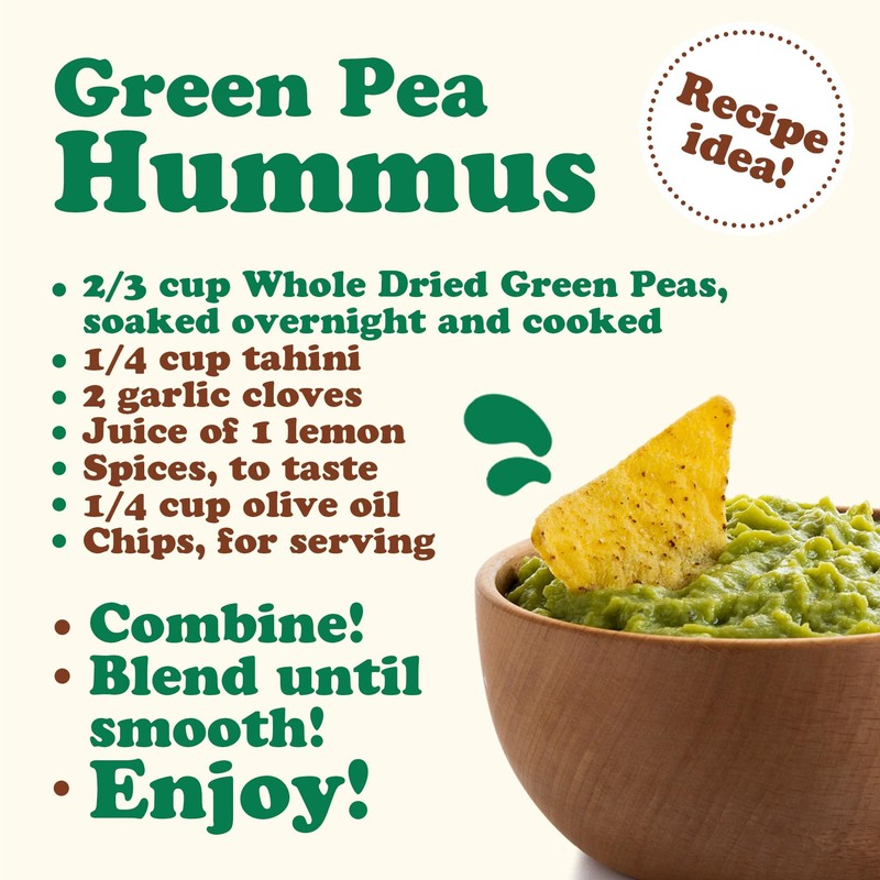 Food to Live - Whole Dried Green Peas, 2 Pounds