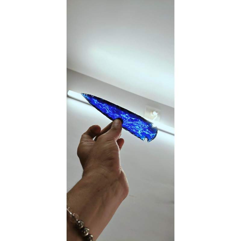 Blue Obsidian Arrowhead Size 6" inch, Gemstone Arrowhead, Crystal Arrowhead,