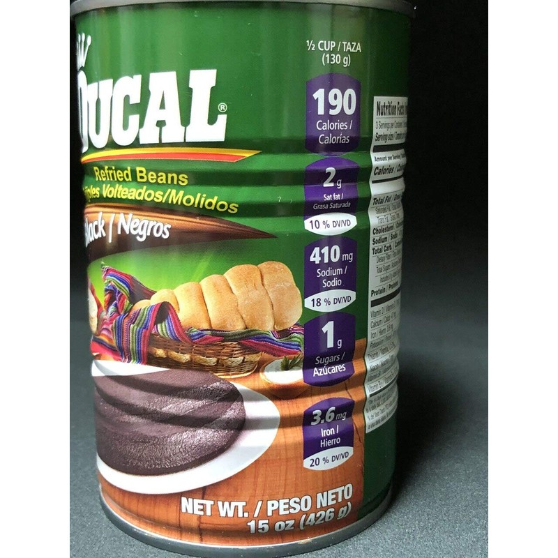 Ducal Refried Black Beans 15 oz - Frijoles Negros Refritos