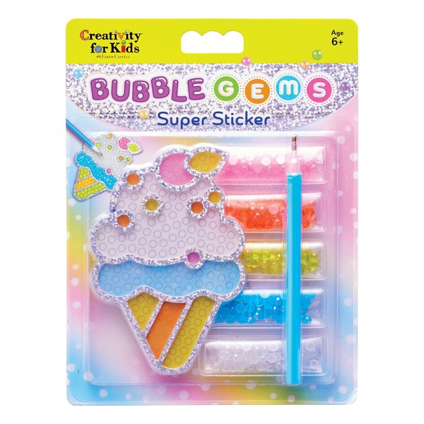 Faber-Castell Creativity for Kids Bubble Gems(TM) Super Sticker Kit-Ice Cream