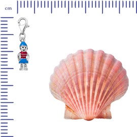 Quiges 925 Silver Charm Pendant Dummy with Lobster Clasp for Bracelets, enamel