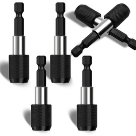 TUAKIMCE 6 pieces 60 mm quick-change bit holder, magnetic 1/4 inch hex shank for cordless screwdriver, drill, screwdriver, wind screw, impact wrench