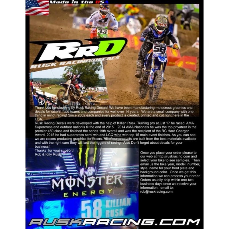 Rusk Racing Husqvarna trim kits tc85 tc 85 85cc 105cc