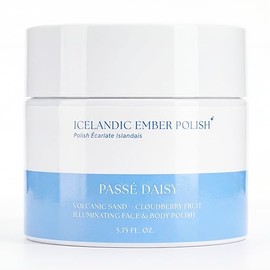 Esmalte de brasas islandés, arena volcánica, extracto de mora, esmalte iluminador facial y corporal, vegano