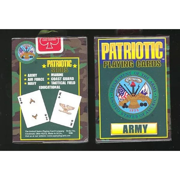 Bicycle ARMY 1 Deck Patriotic Military Playing cards Bee Camouflage