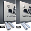 Türschilder24 XXL Door Sign 125 x 125 mm Sauna 1.5