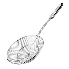 Artyea Skimmer, Stainless Steel Spider Strainer, Ladle for Pasta, Spaghetti, Noodles and Frying in Kitchen – 6 Inches Bowl, 16.4 x 1.2 x 0.6 inches, silver