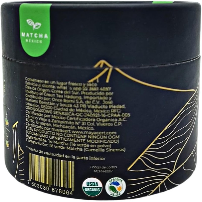 Matcha México Té Matcha Orgánico Ceremonial, Grado Ceremonial, 100% Puro,