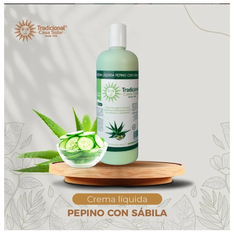 Crema Pepino Sábila 1lt Casa Solar Fresco