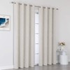 SMILE WEAVER Cream Blackout Curtains 84 Inches Long for Living