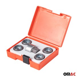 OMAC Wheel Lock Kit for RAM 2500/3500 M14X1,5 Nut Galvanized Silver 4Locks & 1Key