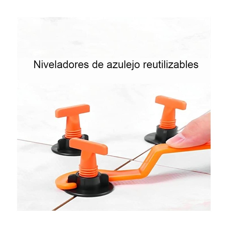 Kit Sistema Nivelador Azulejo Loseta Piso Reutilizable Nivelacion 50pza