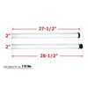 Shepherd Hardware 8572E 27-1/2-Inch Fixed Steel Furniture Legs for Desks