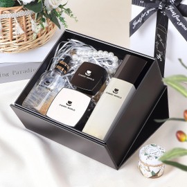 JiaWei Gift Box 21 x 19 x 8.8cm, Gift Box with Bow, Magnetic Gift Box with Lid, Luxury Gift Box, Gift Box, Wedding