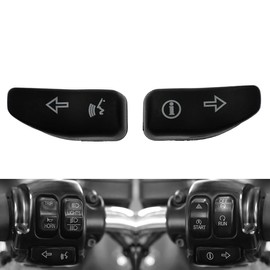 HDBUBALUS Motorcycle Turn Signal Switch Extensions Pair Black Fit for Harley 2016-2022 FLHT FLHX FLTRX and H-D FL Trikes (Except CVO)
