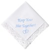 Something Blue Wedding Gift Embroidered Handkerchief for Bride Funny Happy