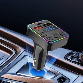 Radio Transmitter for Car | MP3 Wireless Transmitter | Double USB with Type-C Port Receiver Plug-and-Play for Truck Radio Conversion RV Audio Driver Road Trips Music