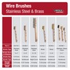 Lincoln Electric K3183-1 Brass Wire Brush, 2 x 9 Bristle