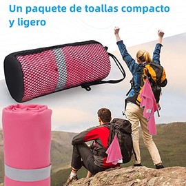 Toallas Deportivas de Microfibra 3PCS, Toalla Microfibra Secado Rápido, Toalla Natacion Super Absorbente Toalla Gym de Baño Suave y Ligero para...    