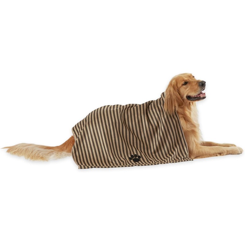 DII Bone Dry Microfiber Pet Bath Towel with Embroidered Paw
