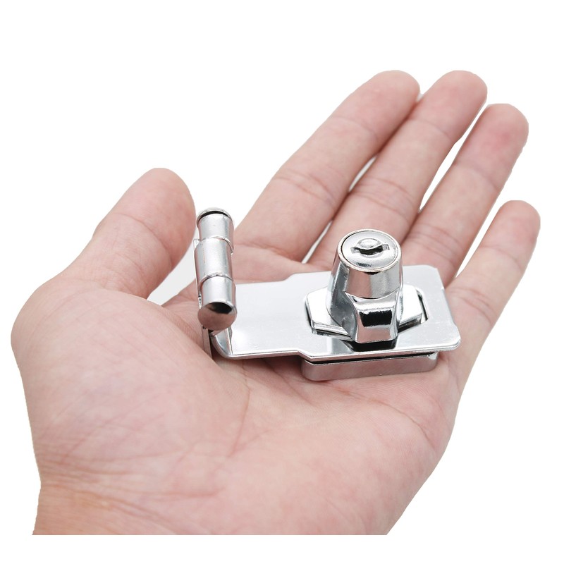 Zinc Alloy 90 Degrees Keyed Hasp Lock Twist Knob Keyed