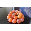 RAYON Orange Crackled Agate bead bracelet MEN Stretch 10mm 7,