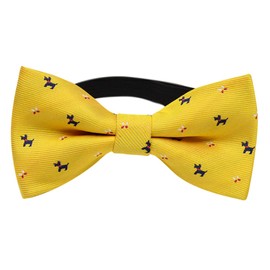 Shiawase Warehouse Bowtie, For Kids, Striped, Boys, Bowtie, One-Touch Kids, Formal Necktie, Wedding, Birthday, yellow dog