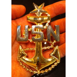 Shadowbox Collection E-8 4" Gold Anchor Display