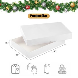 Gift Boxes with Lids for Presents, Extra Large Gift Boxes for Clothes, White Gift Boxes for Christmas and All Holidays