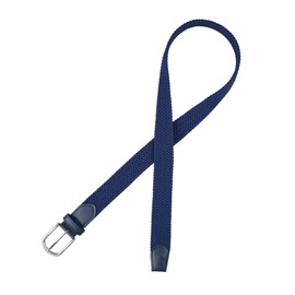 DWOY Elastic Braided Stretch Belt for Men and Women Elastic Fabric Woven Braided Trouser Belts (Navy Blue, L - XL)