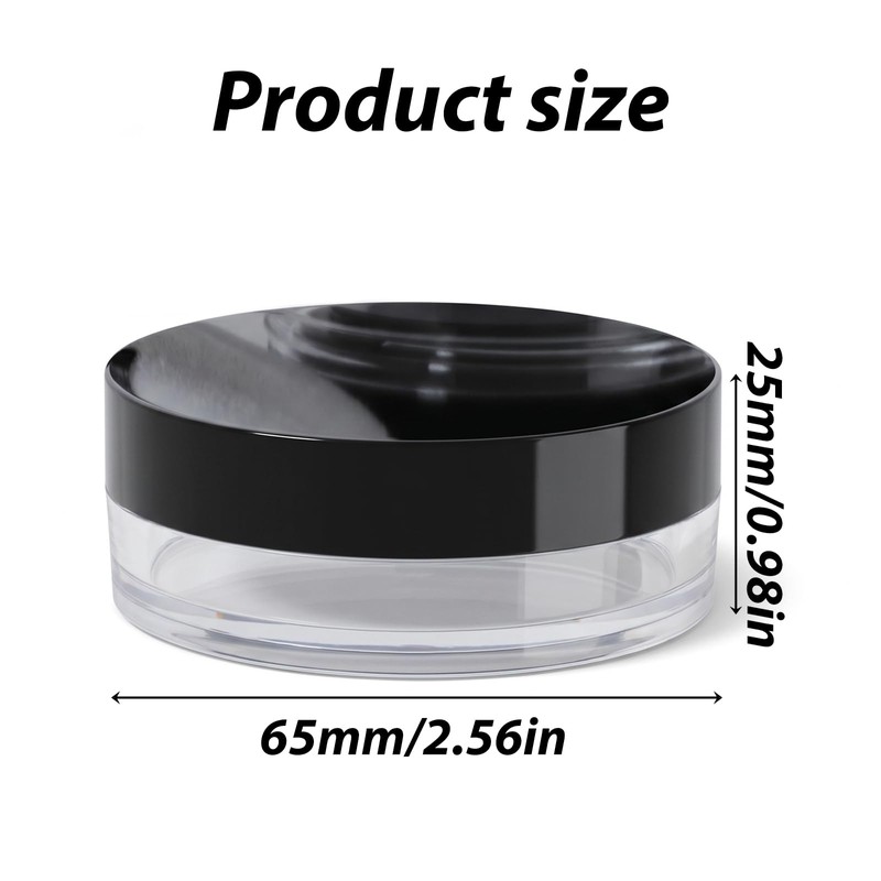 1 Pcs 10g(0.33 oz) Loose Powder Containers, No Leaks Empty