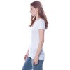 4 Pack Zenana Women's Basic V-Neck T-Shirts Large White, White,
