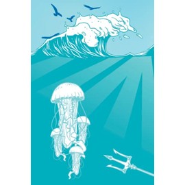 Under the Deep Blue - notebook for planning, notes, journaling, office, school, study