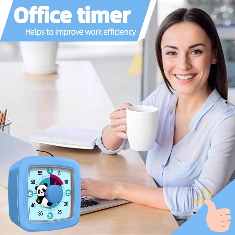 Visual Timer for Kids and Adults, 60-Minute Countdown Timer for