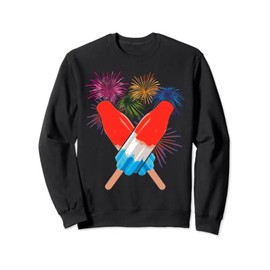 Memorial Day 4th of July Holiday Patriotic Rocket Pop Sweatshirt