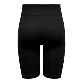 ONLY Women's Onpjaia Life Hw Rib Cir Long Shorts Noos Sports Shorts, black