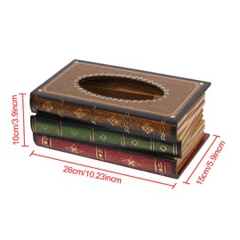 Crafted Retro Wooden Rectangular Paper Cover Case Tissue Box Dispenser Napkin Holder Home Decor (Retro Wooden)