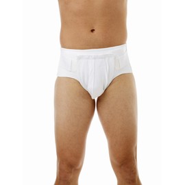 Underworks INGUINAL HERNIA SUPPORT BRIEF WITH HOT/COLD THERAPY PADS INCLUDED Small 28-32 Waist