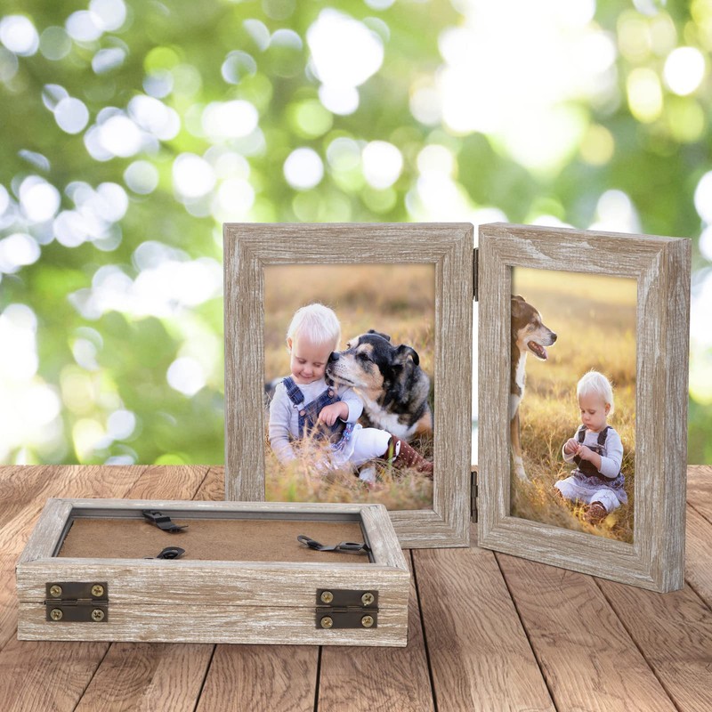 Wtrgas Photo Frame, Large Size, 2 Sided Tabletop Photo Frame,