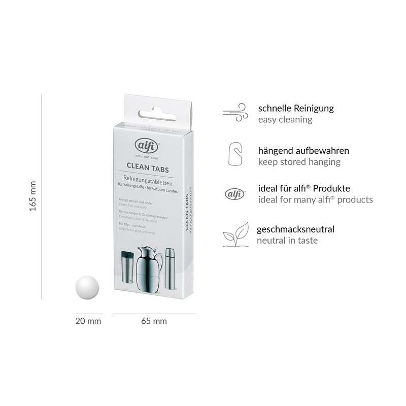 alfi Carafe Cleaning Agent Clean Tabs, 20 Tabs