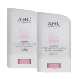 ahc마스터즈 하이퍼 마일드 리페어 선스틱22gX2개/연한 핑크톤/무기자차/ahc 썬스틱/28년5월까지 AHC Masters Hyper Mild Repair Sun Stick 22g x 2, Pastel Pink Tone, Non-GMO, AHC Sun Stick, Exp. May 2028
