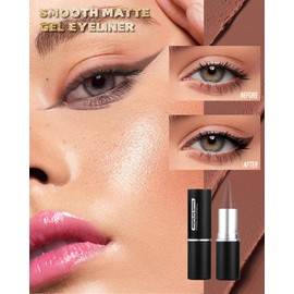 Eyeliner Waterproof Brown, Matte Smooth Eyeliner Pencils, Quick-Drying, Smudge-Resistant, Cream Gel Eyeliner Pen, Durable, Highly Pigmented Eyeliner Face Paint Stick Eye Make-up, Gifts for Women 05