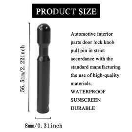 AUPARTIK 2PCS Car Door Lock Knobs Interior Door Lock Pull Knob Control Post Pin FODZ-5421850-A Fit for Ford F-150 2004-2013 Explorer 1991-1996 Taurus Mercury Sable 1989-1995