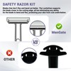 Dual-Blade Safety Razor Set With Magnetic Head & 110 Blades,