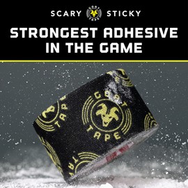 Goat Tape Scary Sticky Premium Athletic/Weightlifting Tape, Black & Yellow, Pack of 1
