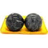 5,1 cm Baoding Bolas de mármol negro bola de piedra chino
