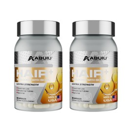 ABUIU Biotin for Hair Growth Women Vitamins DHT Blocker Supplement Supports Healthy Hair 60 Capsules Pack of 2