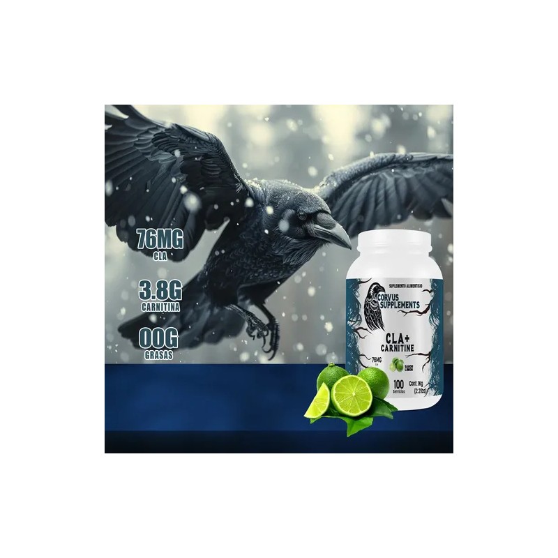 Suplemento Cla + Carnitina Corvus 1kg Polvo Varios Sabores