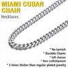 Silver Chain Mens Necklace Chain Stainless Steel Chain Cuban Chain